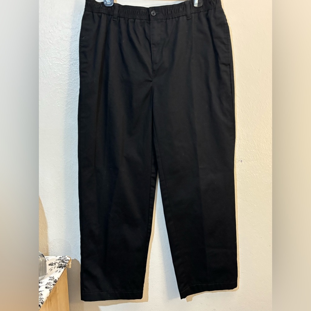 Lands' End Men's Elegant Black Dress Pants